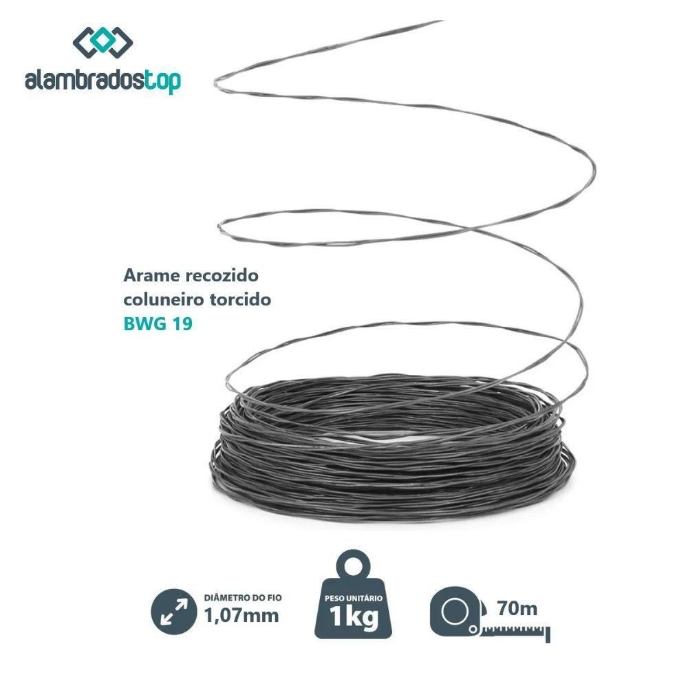 Arame Recozido Torcido Bwg 19 1,07mm 10kg Top (10 Rolos 1kg) - 3