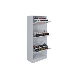 Armário Multiuso com 3 Portas - Sapateira Tropical Branco - Poquema Móveis - 5