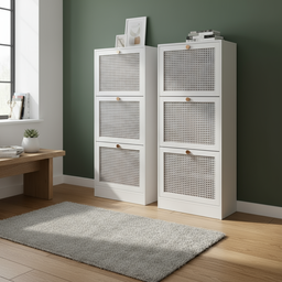Armário Multiuso com 3 Portas - Sapateira Tropical Branco - Poquema Móveis - 1