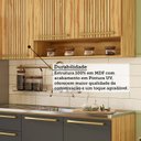 Ver imagem 6 de Armário de Cozinha Compacta Modulada 3 Peças 7 Portas sem Tampo 100% MDF Itália Yescasa Marrom/Amêndoa/Chumbo