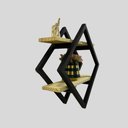 Ver imagem 2 de Prateleira Dupla Nicho Quadrado Madeira Maciça Pinus