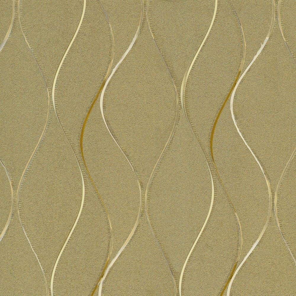 Papel de Parede Linhas Ouro Cromado e Dourado + Cola |120102