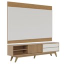 Ver imagem 1 de Painel para Tv 75 Pol Chile e Rack Bancada Itália C05 Freijó/off White Matte - Mpozenato