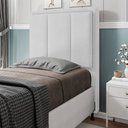 Ver imagem 2 de Cabeceira Cama Box Solteiro Veneza 90 Cm Sintético MV Estofados Branco