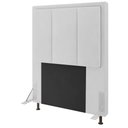 Ver imagem 3 de Cabeceira Cama Box Solteiro Veneza 90 Cm Sintético MV Estofados Branco