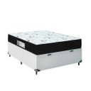 Ver imagem 1 de Cama Box Baú Casal + Colchão Smart Espuma D33 (138x188x61) Branco