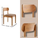 Ver imagem 3 de Conjunto Sala de Jantar Mesa Malta 120cm Tampo Laqueado com Vidro e 4 Cadeiras Star