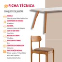 Ver imagem 6 de Conjunto Sala de Jantar Mesa Malta 120cm Tampo Laqueado com Vidro e 4 Cadeiras Star