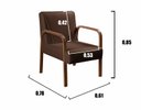 Ver imagem 4 de Kit 04 Poltronas Cadeiras Decorativas Anita Para Sala Mesa De Jantar Quarto Recepção - Corino Marrom