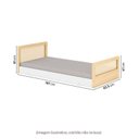 Ver imagem 4 de Cama Montessoriana Lift Solteiro e Moldura com LED New Garden Casatema MadeiraOriginals Marrom/Branco