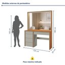Ver imagem 3 de Penteadeira 5 Gavetas Prime 100% Mdf com Espelho