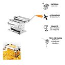 Ver imagem 5 de Máquina de Macarrão Cilindro Aço Inox Massa Caseira Talharim Frg0304 Frigopro