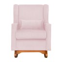 Ver imagem 2 de Kit 2 Poltrona Aurora Balanço Vovo Suede Rosa Bebê - Fm
