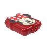 Kit Lancheira Minnie Disney Shakeira 320ml, Sanduicheira e Porta Frutas Vermelho - Plasútil - 5