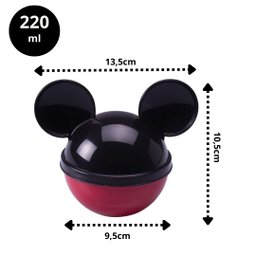 Kit Lancheira Minnie Disney Shakeira 320ml, Sanduicheira e Porta Frutas Vermelho - Plasútil - 6