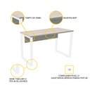 Ver imagem 3 de MESA P/ ESCRITÓRIO 120X60 PANDIN P25TUB - NOGUEIRA/BRANCO M1200P25TUB
