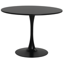 Ver imagem 1 de Mesa Saarinen Tulipa Redonda 120cm Tampo Madeira Preto Sala Cozinha Jantar