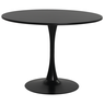 Mesa Saarinen Tulipa Redonda 120cm Tampo Madeira Preto Sala Cozinha Jantar - 1