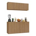 Ver imagem 1 de Kit Armário de Cozinha e Aparador 4 Portas Multimóveis Mp2162 Rustic