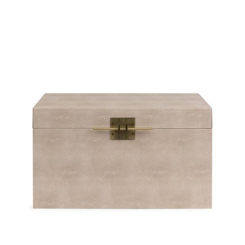 Baú Decorativo em Mdf com Revestimento em Pu Bege 44,5cm 22591p Mart