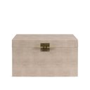 Ver imagem 1 de Baú Decorativo em Mdf com Revestimento em Pu Bege 44,5cm 22591p Mart