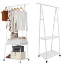 Ver imagem 1 de Arara de Roupas Sapateira Cabideiro Closet Guarda Roupa Movel Prateleira Rodas Aberto Organizador At