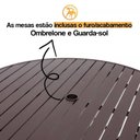 Ver imagem 4 de Mesa com Tampo Ripado Roma Alumínio para Cozinha Edícula e Piscina Trama Original