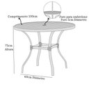 Ver imagem 3 de Mesa com Tampo Ripado Roma Alumínio para Cozinha Edícula e Piscina Trama Original