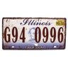 Placa De carro Antiga Decorativa Illinois Lorben Gt414-25 - 3