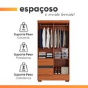 Ver mais imagens de Guarda Roupas Solteiro 4 Portas 2 Gavetas Mel