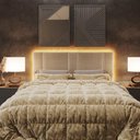 Ver imagem 7 de Cabeceira Queen Estofada com Led - Linho Bege