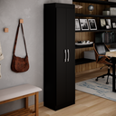 Ver imagem 1 de Armário Multiuso 2 Portas 4 Prateleiras Office - Preto