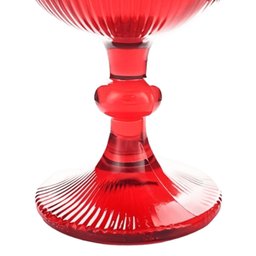 Jogo com 6 Taças Versalhes de Vidro Vermelho de Agua ou Suco 390ml - 4