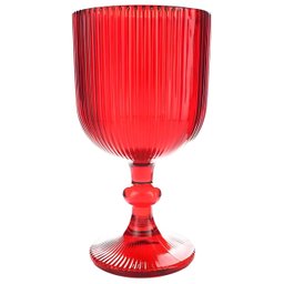 Jogo com 6 Taças Versalhes de Vidro Vermelho de Agua ou Suco 390ml - 5