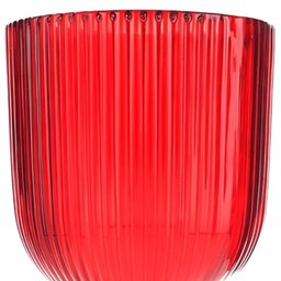 Jogo com 6 Taças Versalhes de Vidro Vermelho de Agua ou Suco 390ml - 3