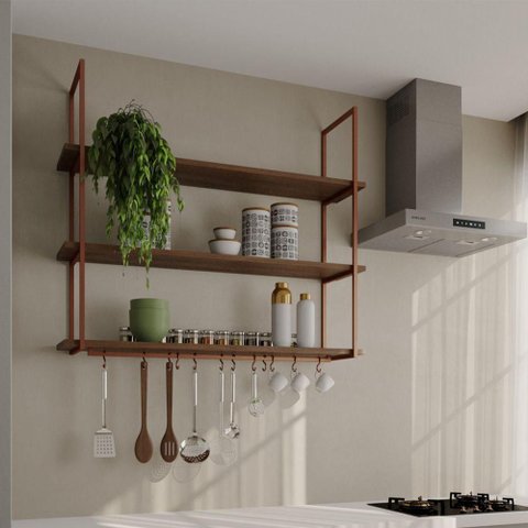 Nicho de Parede Londres 120 Cm Cobre Laranja