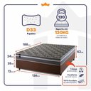 Ver imagem 2 de Conjunto Cama Box Espuma Miami Cinza Casal 138x188x62