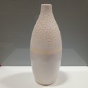 Ver imagem 3 de Vaso Decorativo Enfeite Casa Cerâmica 30x14x14cm Marfim