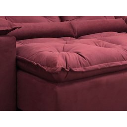 Sofá Retrátil Reclinável 2,00 M Vinho 17 Athenas - 6