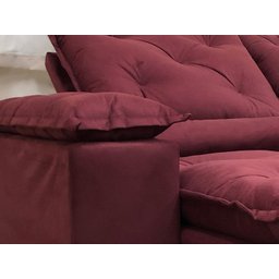 Sofá Retrátil Reclinável 2,00 M Vinho 17 Athenas - 5