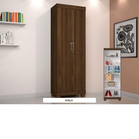 Multiuso Mucuri 2 Portas com Chave JCM Movelaria - Avelã
