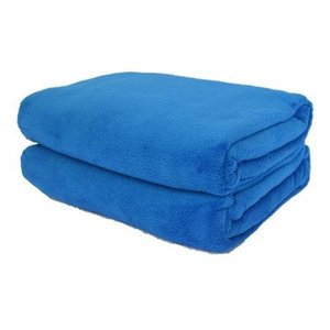 Cobertor Microfibra Plush Azul Royal - Azul Royal - Sofá/viagem