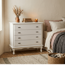 Ver imagem 2 de Cômoda 4 Gavetas Pés Luiz Xv Clássica Quarto Ecomem Toda Branca