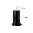 Ver imagem 2 de Pé para Cama Box e Sofá 8cm de Altura Resistente Preto Kit 20 Unidades