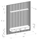 Ver mais imagens de Painel Ripado Modular 1.8 para Tv até 75 com Nicho e Prateleira Emily-nature-offwhite - Edecasamovei