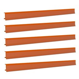 Porta Etiqueta Bandeja Gondola Fit 90 Cm Laranja Kit com 15 - 1