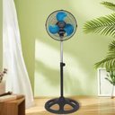 Ver imagem 5 de Ventilador Coluna 220v de Chao Potente Profissional 3 Velocidades 45w Coluna Pedestal Giratorio 3 Ve