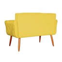 Ver imagem 3 de Namoradeira Decorativa Isabela Pés Palito Suede Amarelo - DS Estofados