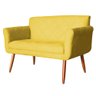 Namoradeira Decorativa Isabela Pés Palito Suede Amarelo - DS Estofados - 2
