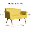 Ver imagem 4 de Namoradeira Decorativa Isabela Pés Palito Suede Amarelo - DS Estofados